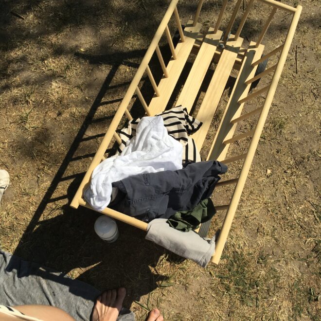 Hermosa beach och snygga väskor