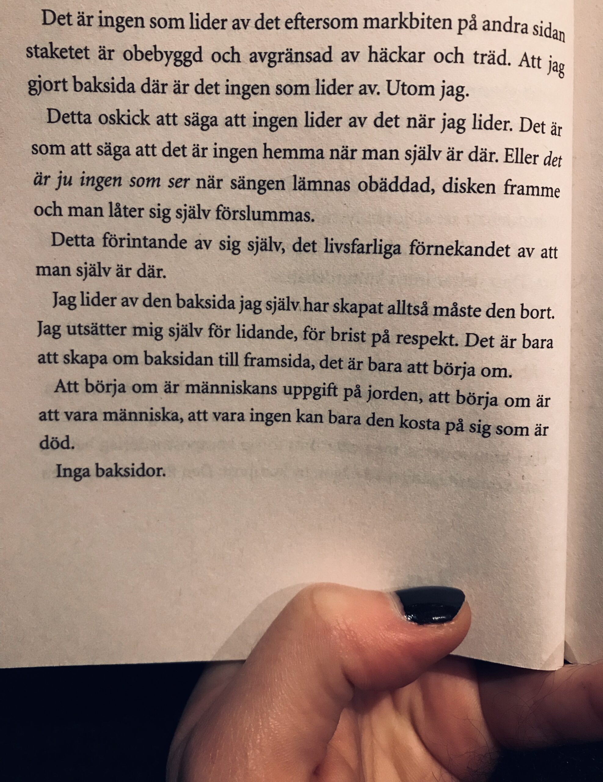 Inga baksidor