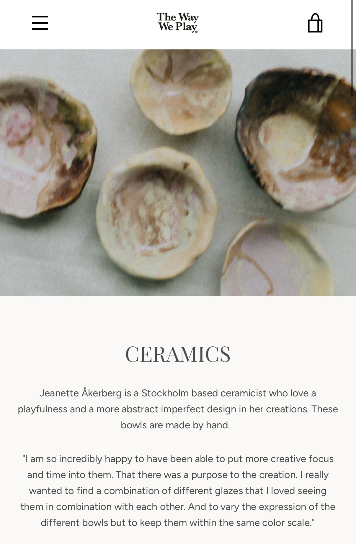 A series of bowls