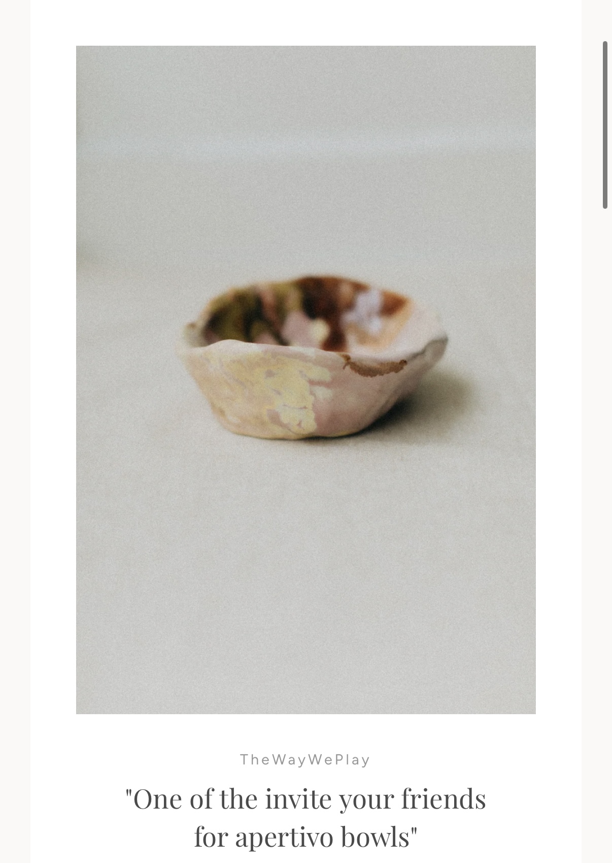 A series of bowls